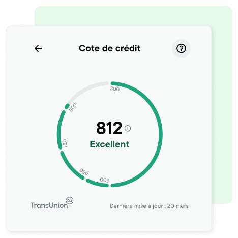 Aperçu instantané de la cote de crédit